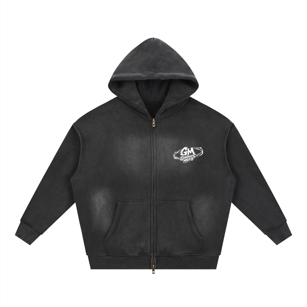 "GRAPHICS MOTO CLASSIC" ZIPPER HOODIE